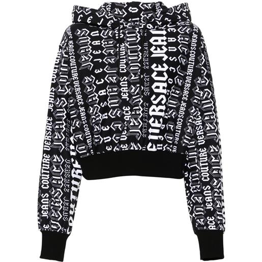 Versace Jeans Couture felpa con cappuccio - nero