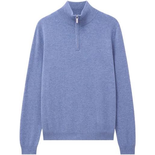 Pringle of Scotland maglione in cashmere con zip - blu