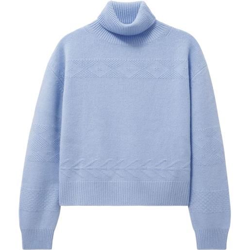 Pringle of Scotland maglione a collo alto in cashmere - blu