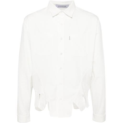 JUNTAE KIM camicia con corsetto - bianco