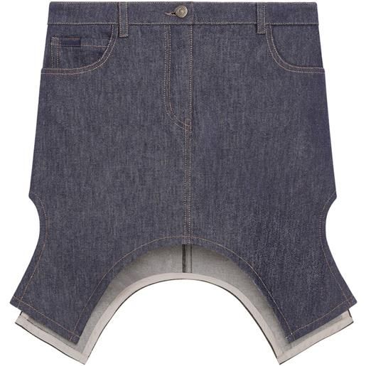 Courrèges minigonna asimmetrica - grigio