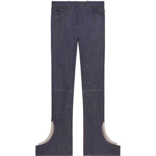 Courrèges jeans dritti con ricamo - grigio