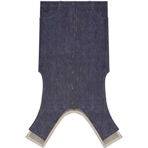 Courrèges gonna con orlo asimmetrico - grigio