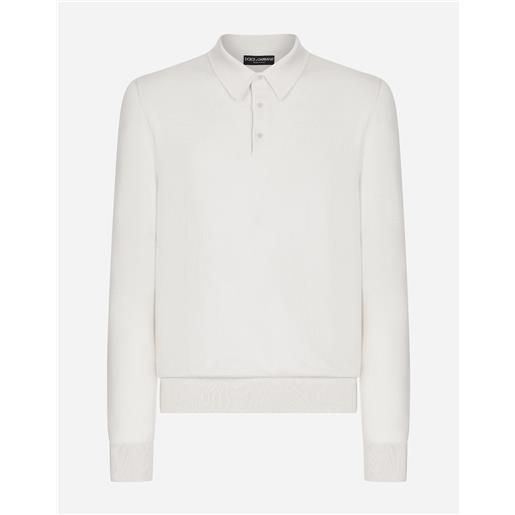 Dolce & Gabbana maglia polo in cashmere e seta