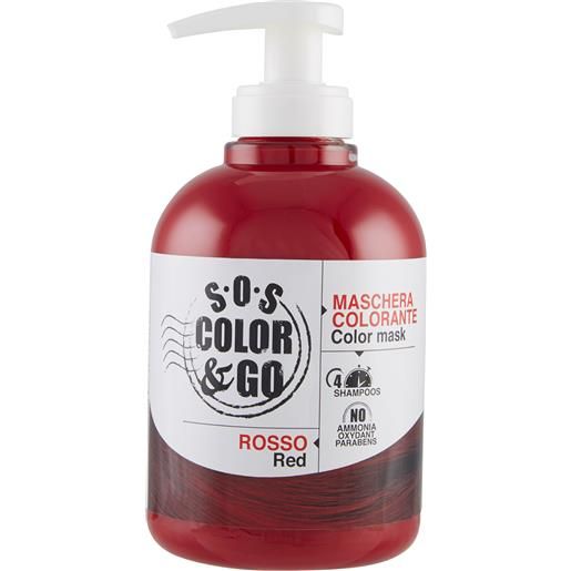 Alama s. O. S color & go maschera colorata condizionante 300 ml - rosso