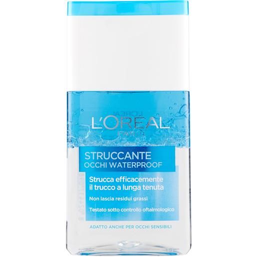L'oréal paris struccante occhi waterproof, strucca efficacemente il trucco a lunga tenuta 125 ml