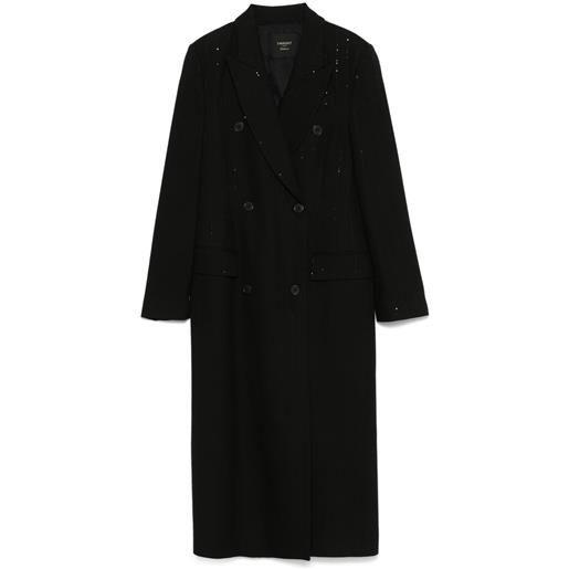 TWINSET cappotto con paillettes - nero
