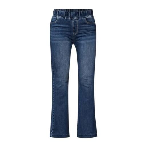 KUNMI Jeans Donna A Vita Alta Gamba Larga – Elasticizzati, Dritti, Alla Caviglia, Denim Morbido
