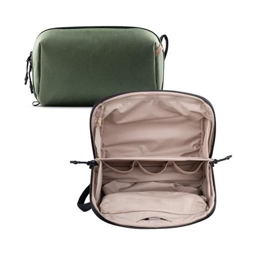 PGYTECH trousse borsa da toilette da viaggio beauty case, impermeabile uomo piccolo, borsa toilette per articoli da toeletta e cosmetici, verd