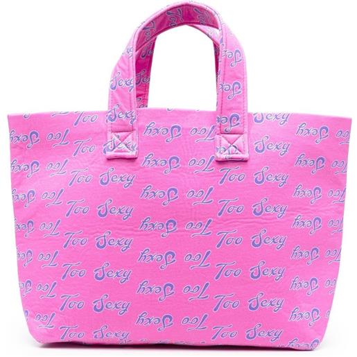 Natasha Zinko borsa tote too sexy con stampa - rosa