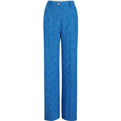 Patou pantaloni iconic in tweed - blu