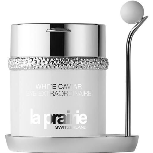 La prairie white caviar eye extraordinaire 20 ml contorno occhi illuminante e idratante con caviale dorato e lumidose, il più potente inibitore della tirosinasi