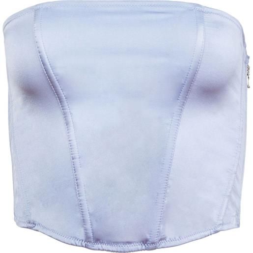 Fleur Du Mal corsetto crop - blu