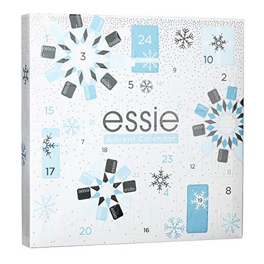 Essie calendario dell'avvento, cofanetto idea regalo donna con 24 sorprese firmate Essie, smalti dal risultato professionale