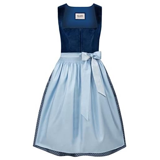 Stockerpoint dirndl aida vestito per occasioni speciali, blu, 70 donna
