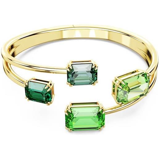 SWAROVSKI bracciale bangle millenia, verde, oro l 6 x 5 cm