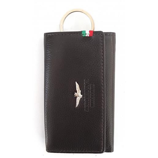 Aeronautica Militare portachiavi uomo in pelle Aeronautica Militare linea flag moro am 108