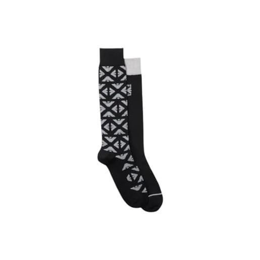 Emporio Armani 2 pack long socks, man, black, one size
