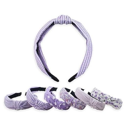 Generic set di 6 fascette per capelli dallo stile minimalista, accessori per capelli, eleganti accessori per capelli adatti a donne e ragazze (viola)