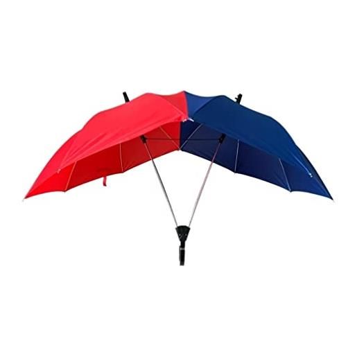 PAREKS ombrello ombrelli forti nero due persone ombrello grandi coppie forte due testa doppia dimensione protezione pioggia antivento ombrello ombrello regalo, rosso e blu. 