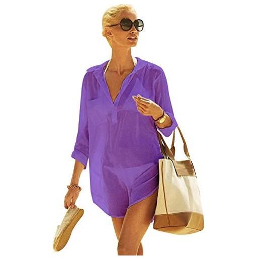 Abo Da Donna In Chiffon Trasparente Da Spiaggia, Copricostume