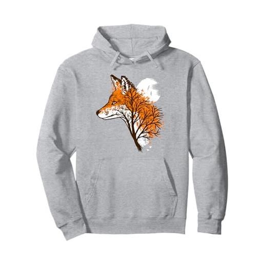 Volpe tree Volpe bellissimo animale felpa con cappuccio