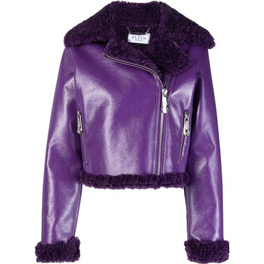 Philipp Plein giacca biker - viola