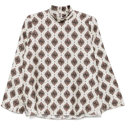 Alberto Biani blusa a fiori - bianco