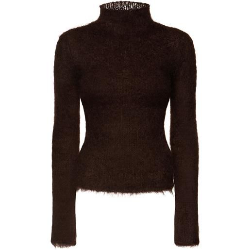 MARNI maglia collo alto in misto mohair pettinato