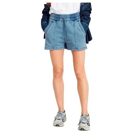 G-STAR donna overdyed sweat shorts, blu (sun faded indigo d24571-d583-b503), s