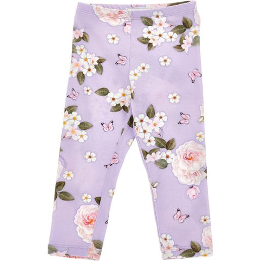 Monnalisa leggings jersey stampa bouquet