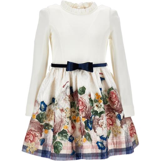 Monnalisa abito broccato rose barocche