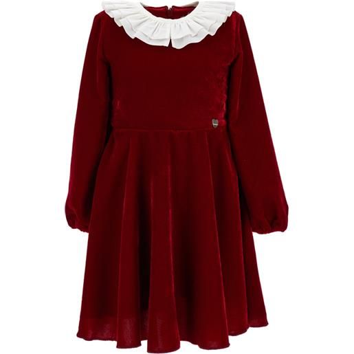 Monnalisa abito velluto liscio godet