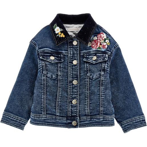 Monnalisa giacchino denim ricamato