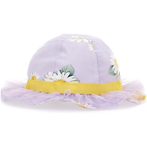 Monnalisa cappello tela stampa margherite