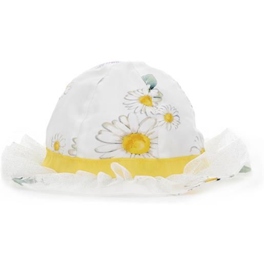 Monnalisa cappello tela stampa margherite