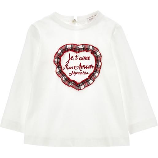 Monnalisa t-shirt mon amour tartan