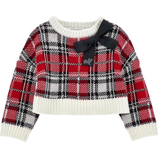 Monnalisa pull misto lana tartan