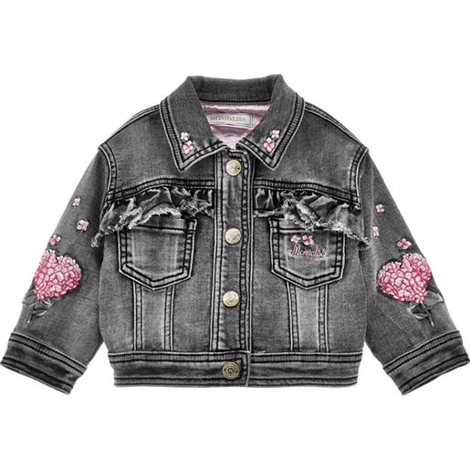 Monnalisa giacchino jeans ricamato