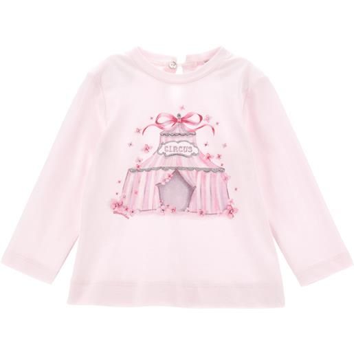 Monnalisa t-shirt jersey cotone con strass