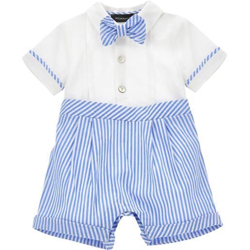 Monnalisa pagliaccetto lino con papilllon