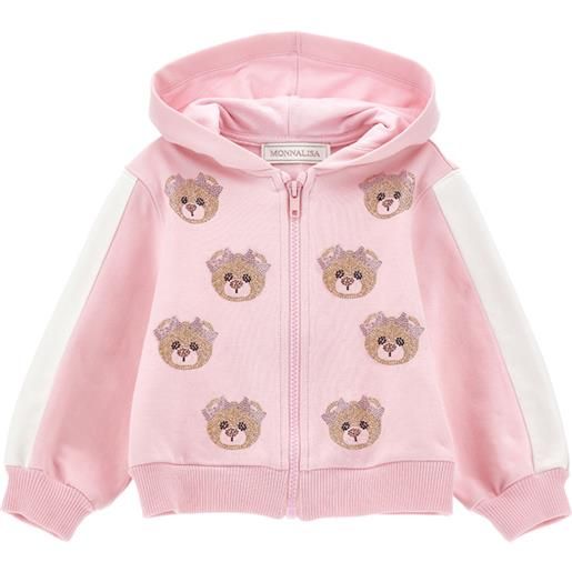 Monnalisa felpa aperta orsetti strass