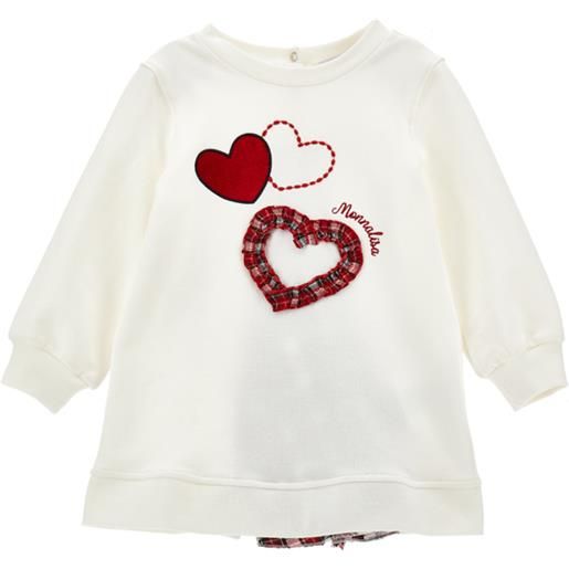 Monnalisa abito felpa cuori