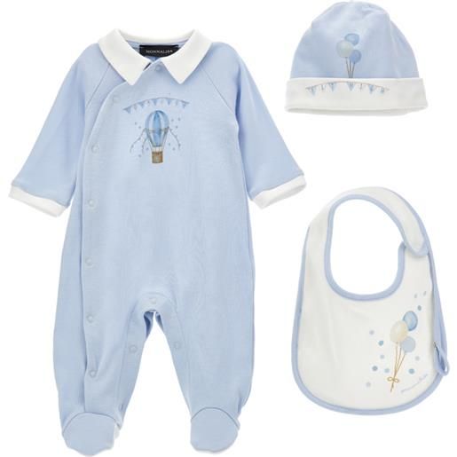 Monnalisa completo cotone tutina con accessori bicolor