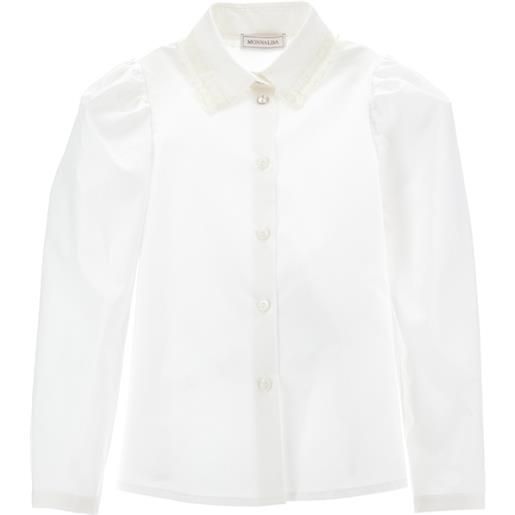 Monnalisa camicia cotone con galette