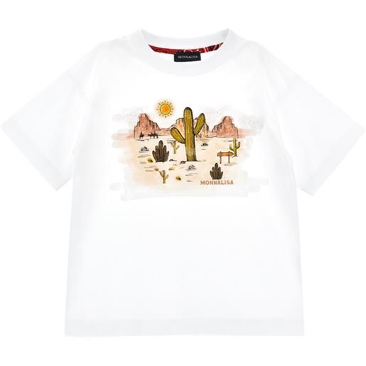 Monnalisa t-shirt jersey con stampa rodeo