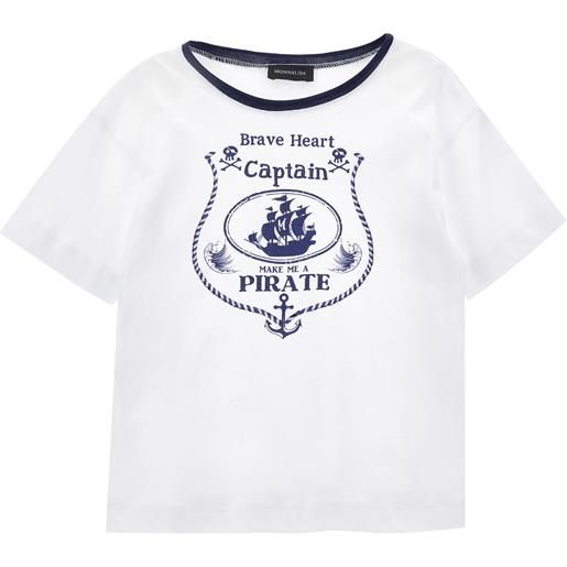 Monnalisa t-shirt jersey stampa stemma