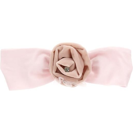 Monnalisa fascia velluto con rosa