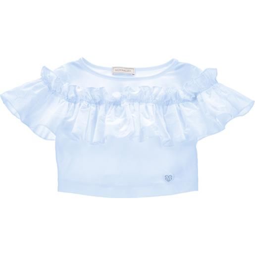 Monnalisa top cotone con rouches