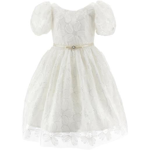 Monnalisa abito tulle ricamo paillettes